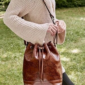 Patricia Nash Brown Leather Crossbody Bag New Without Tags